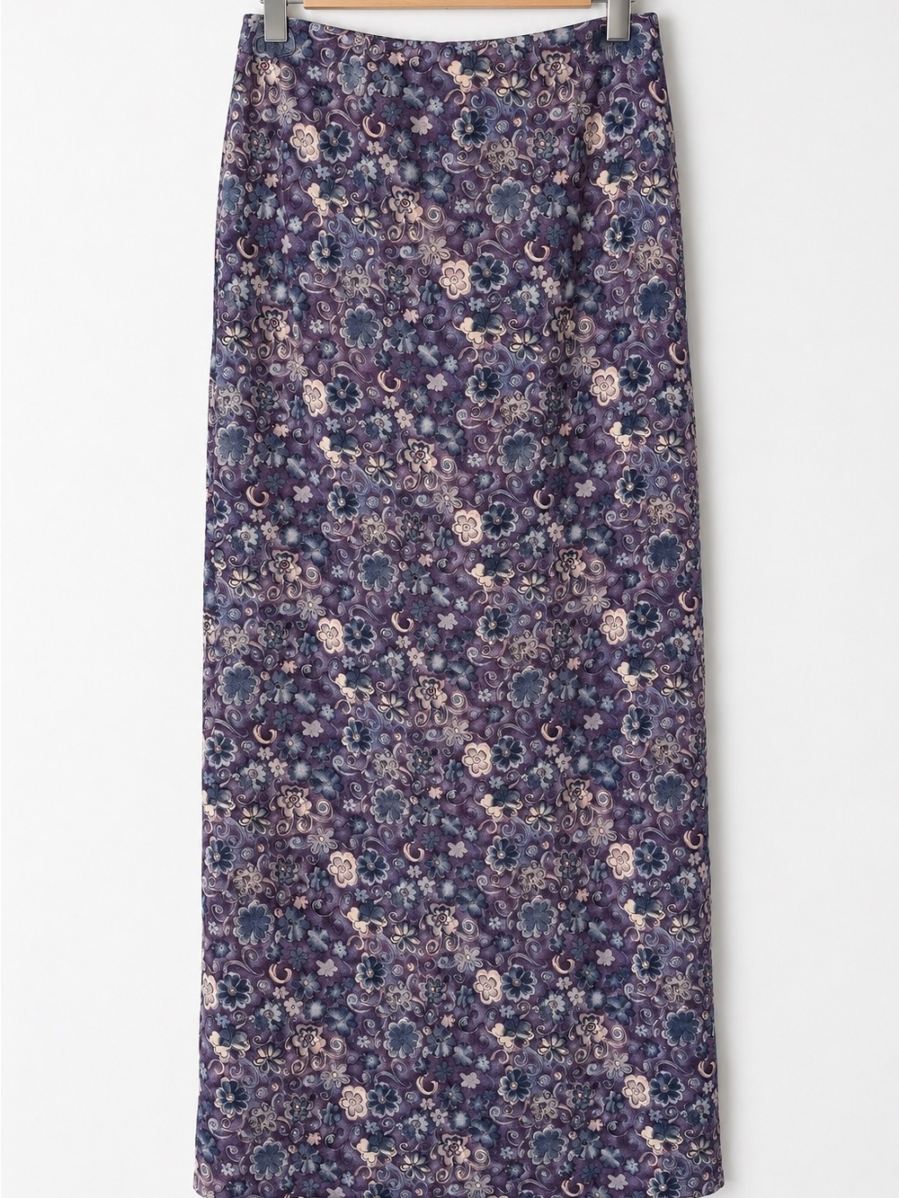 Indie Sleeze Charmed Witchy Vintage Purple Floral Maxi Skirt Boho S/M